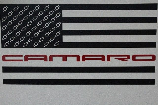 USA Flag in Cvevy Style Universal Vinyl Decal Sticker for Chevrolet Camaro