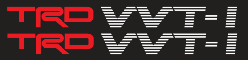 TRD VVTI Doch vinyl Sticker Decals - VVTI TRD - SET of 2