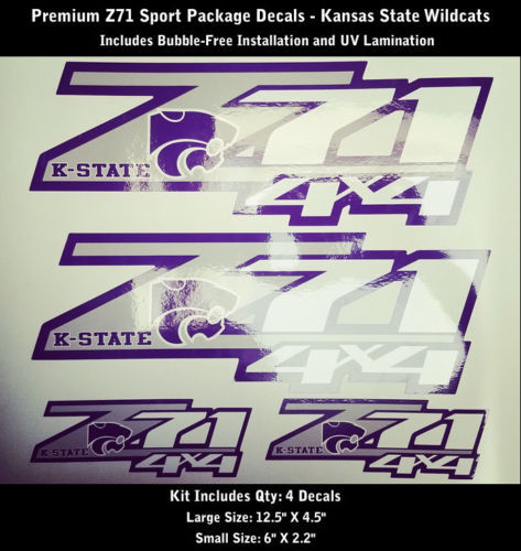  Z71 Decal Kit Kansas State Wildcats Premium Quality Bubble-Free 0181