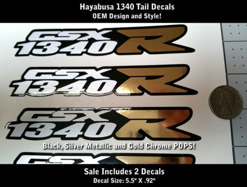 GSX 1340R Style Tail Vinyl Decal Set for Suzuki Hayabusa