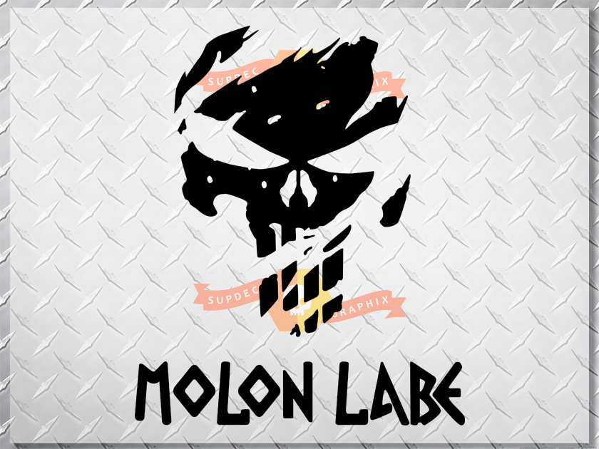 Punisher Skull Molon Labe Side Vinyl Decal Sticker for Jeep Wrangler
