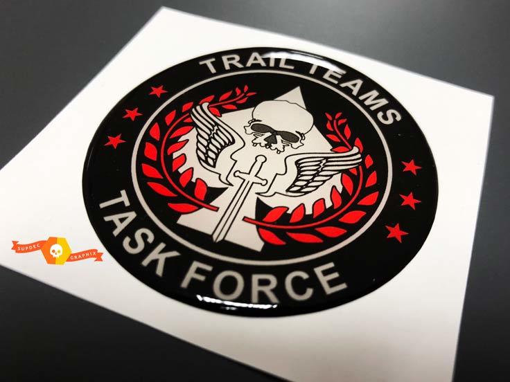 Trail Teams Task Force Call of Duty Domed Badge Emblem Resin Decal Sticker