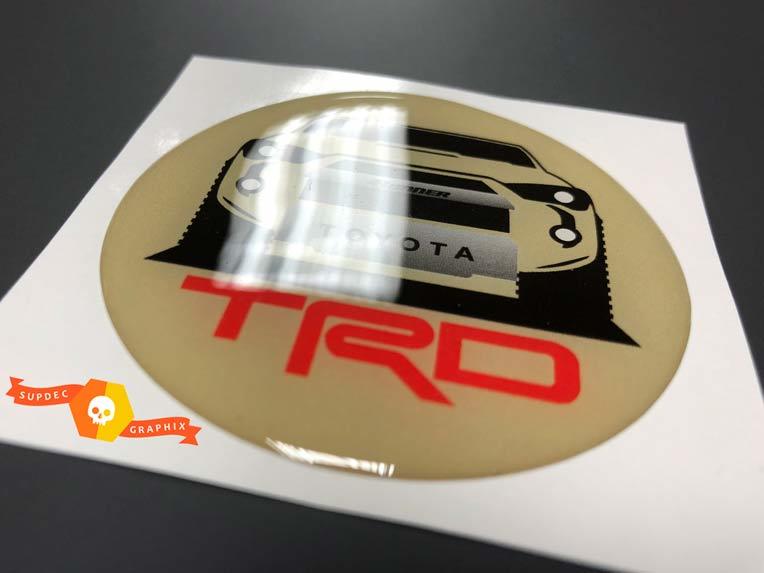 TRD Toyota 4Runner Domed Badge Emblem Resin Decal Sticker