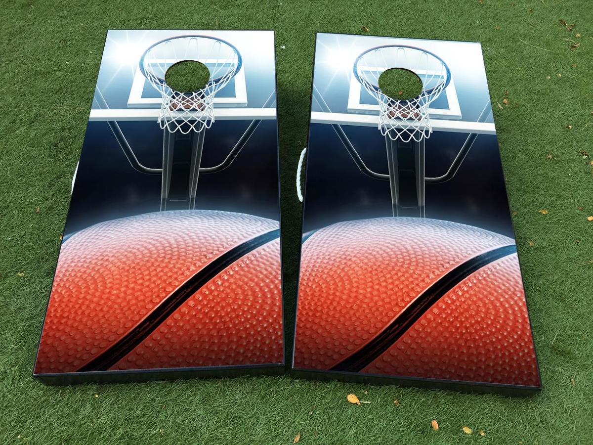 NBA basket Cornhole Board Game Decal VINYL WRAPS with LAMINATED