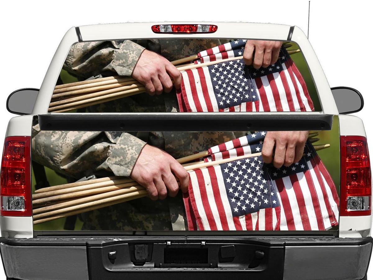 USA USA Americani Posteriore finestra posteriore o tailgata Decalcomania Adesivo Pick-up Truck Suv
