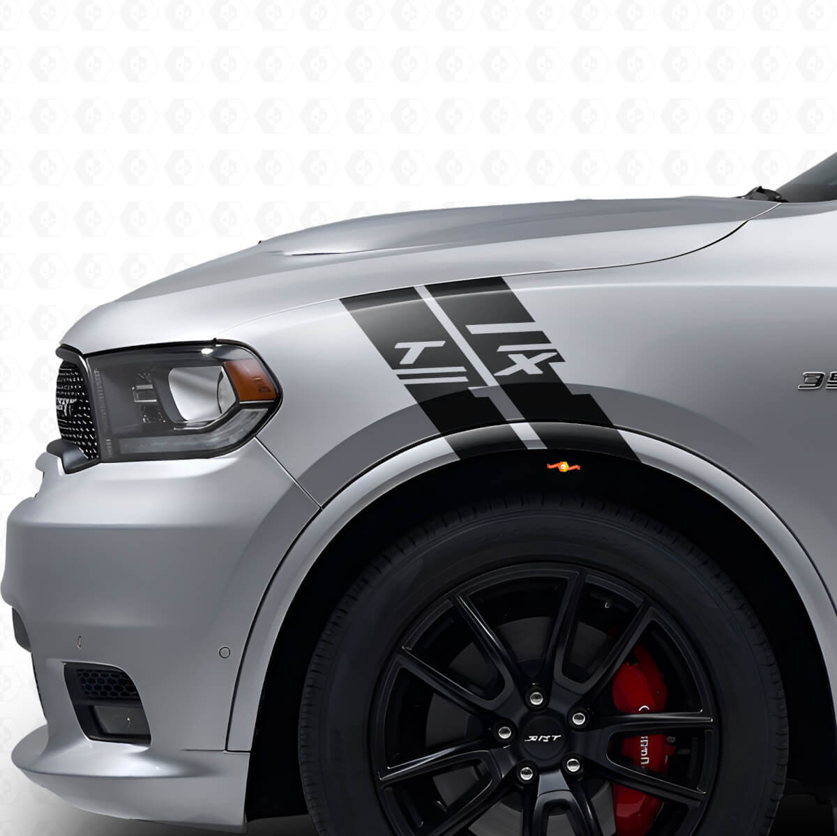 Custom Side Fender Hash Vinyl Stripes Decal Kit for Dodge Durango