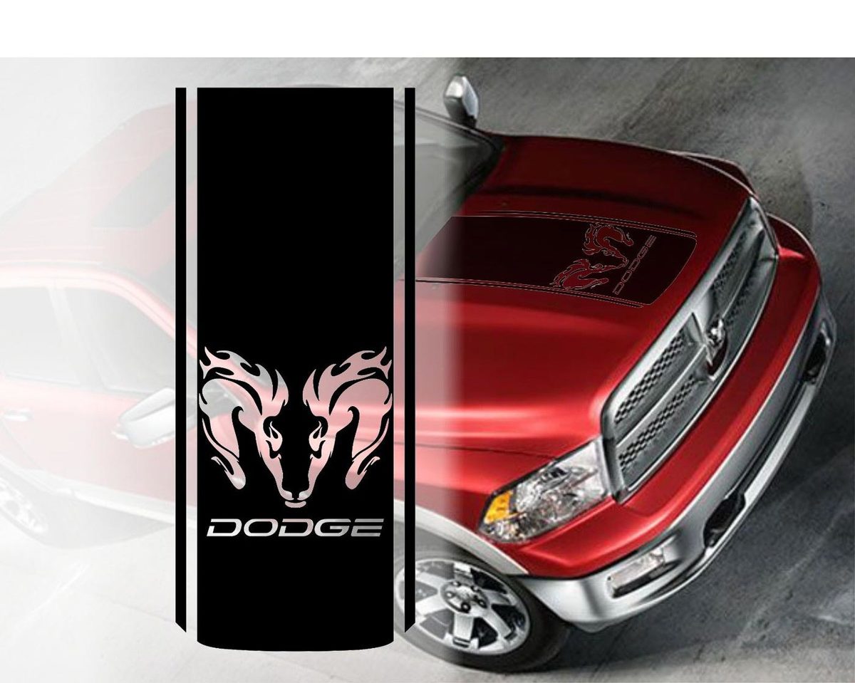 Dodge Ram 1500 2500 HEMI Haubenstreifen Racing Decal Vinyl-Grafiken