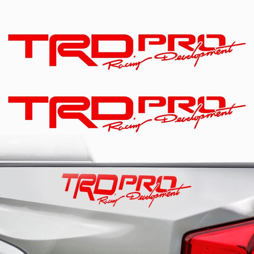 TRD PRO Toyota Tacoma Tundra 2017 Vinyl Bed Side Decals Stickers 2x 