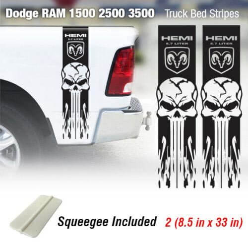 4x4 Truck Bed Stripe Vinyl Sticker Racing 2R for Dodge Ram 1500 2500 3500