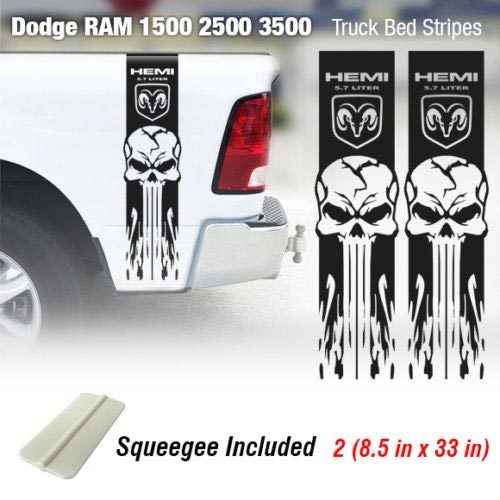 Dodge Ram 1500 2500 3500 Hemi 4x4 Decal Truck Bed Stripe Vinyl Sticker Racing 2R