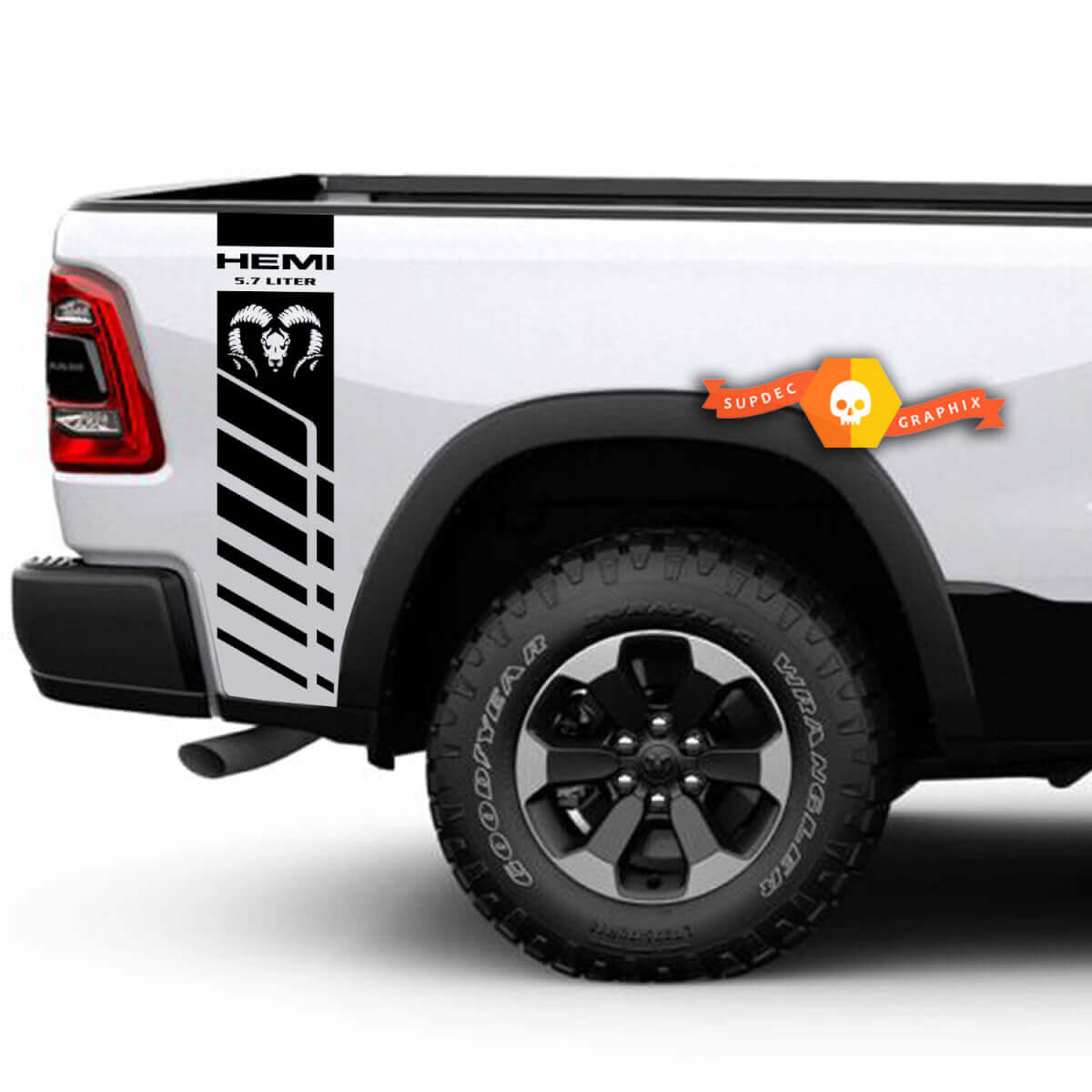 4x4 Truck Bed Stripe Vinyl Sticker Racing DR for Dodge Ram 1500 2500 3500