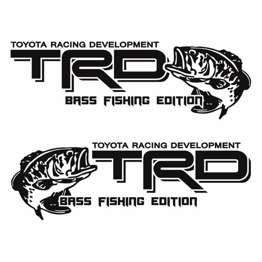 TOYOTA TRD Bass Fishing Edition Fish Decal Sticker Vinyl truck