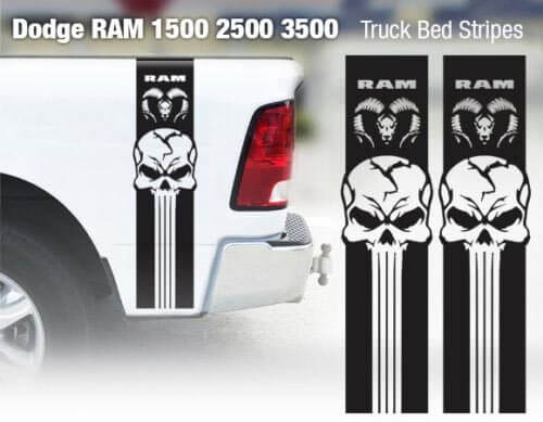 4x4 Truck Bed Stripe Vinyl Sticker Racing 9D for Dodge Ram 1500 2500 3500