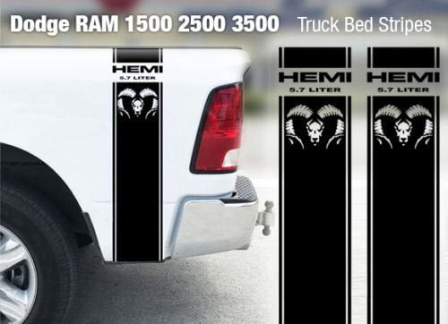 4x4 Truck Bed Stripe Vinyl Sticker Racing D8 for Dodge Ram 1500 2500 3500
