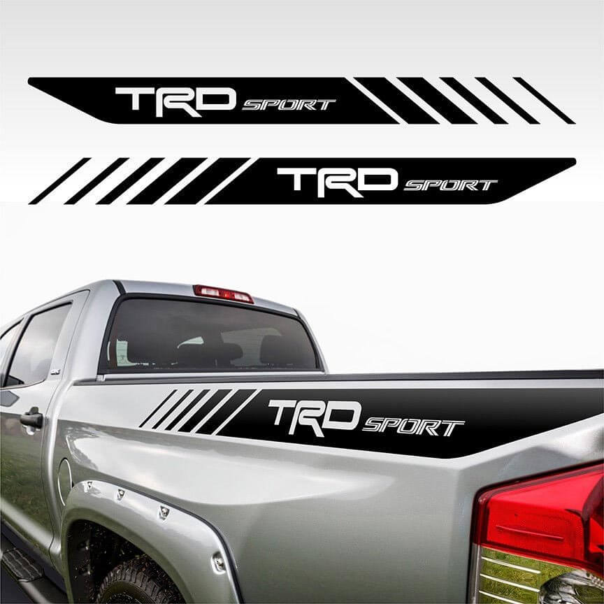 TRD Sport Strobe Style Bedside Vinyl Decal Sticker for Toyota Tacoma
