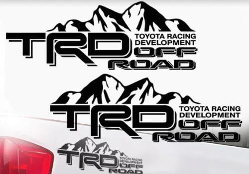 TRD Style Off-Road Mountain Vinyl Decal for Toyota Tacoma Tundra