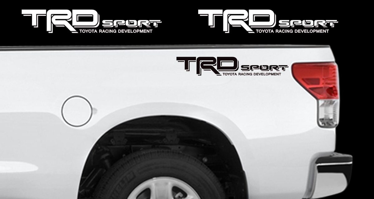2x TRD SPORT Toyota Tacoma Tundra Truck Bed Side Vinyl Decals Stickers N300 