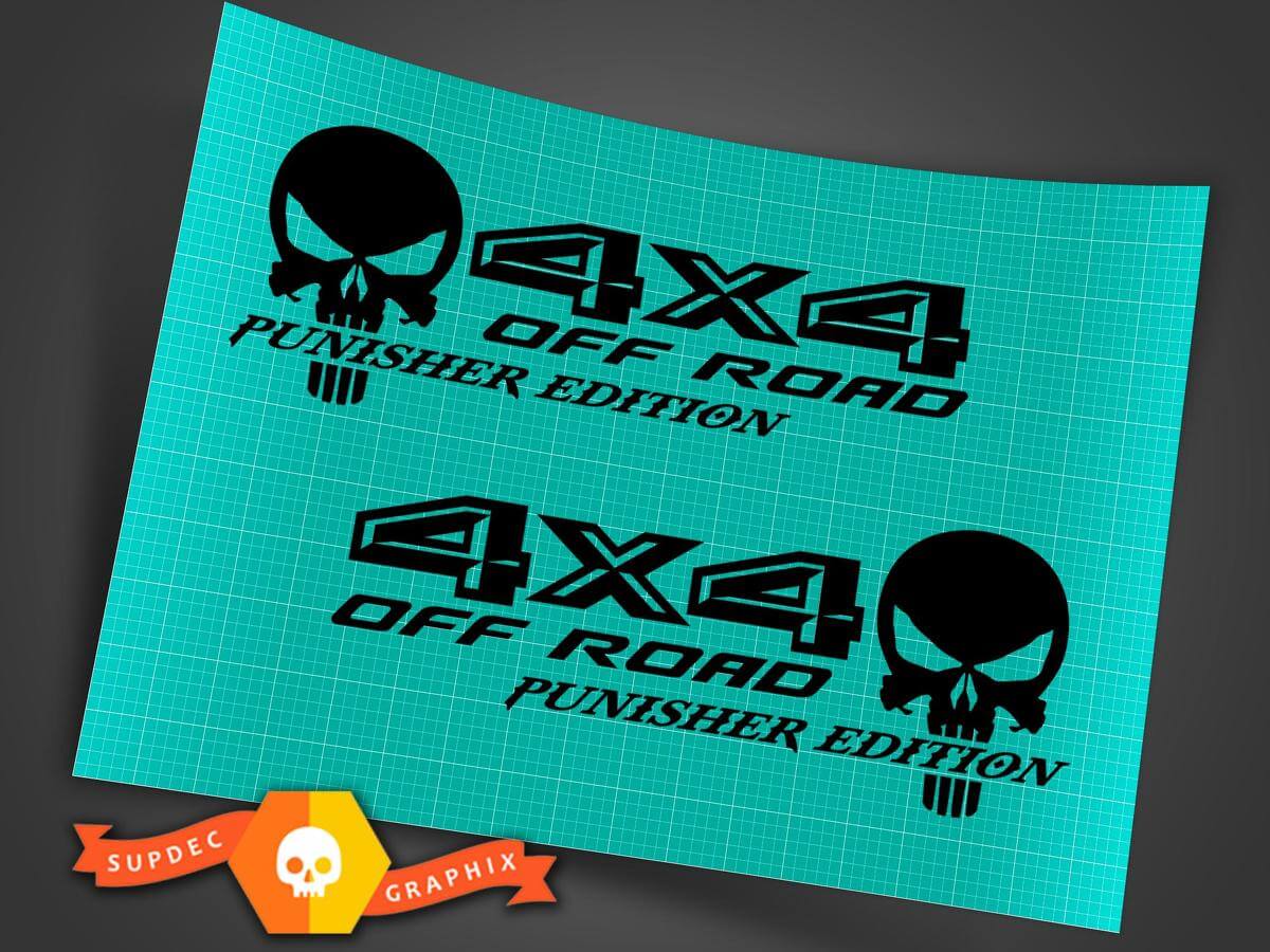 4x4 Off Road Punisher Truck Vinyl Stickers Decals for Musclecar truck
