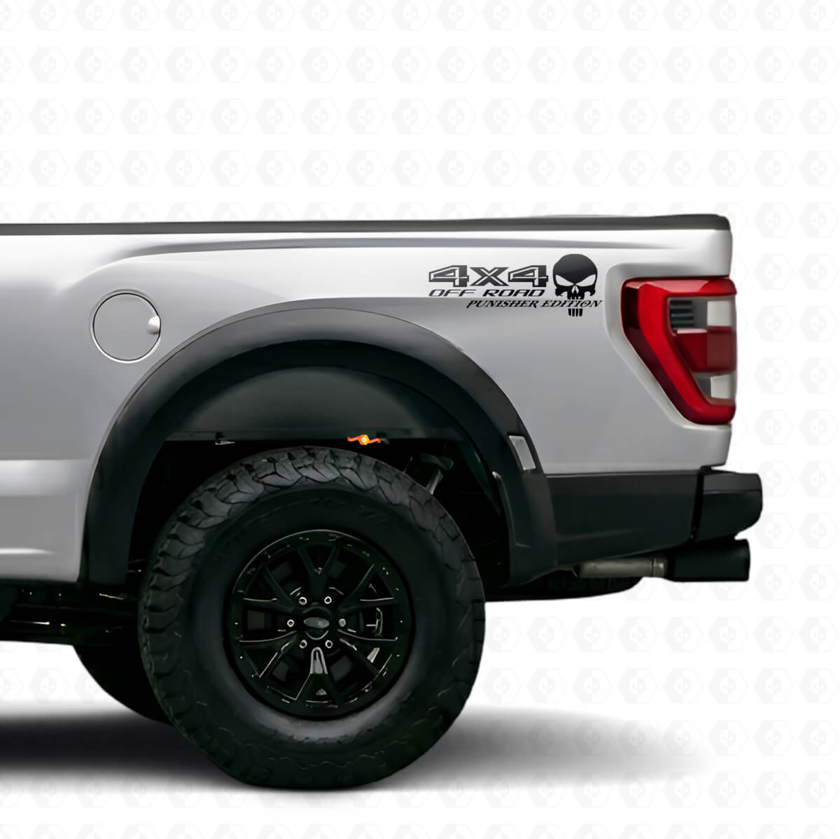 4x4 Off Road Punisher Edition Bed Side Vinyl Decal Pair for Musclecar truck