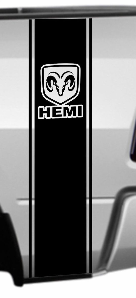 Dodge Ram 1500 2500 3500 Heckwagen-Aufkleber Streifen RAM HEMI LOGO Kit