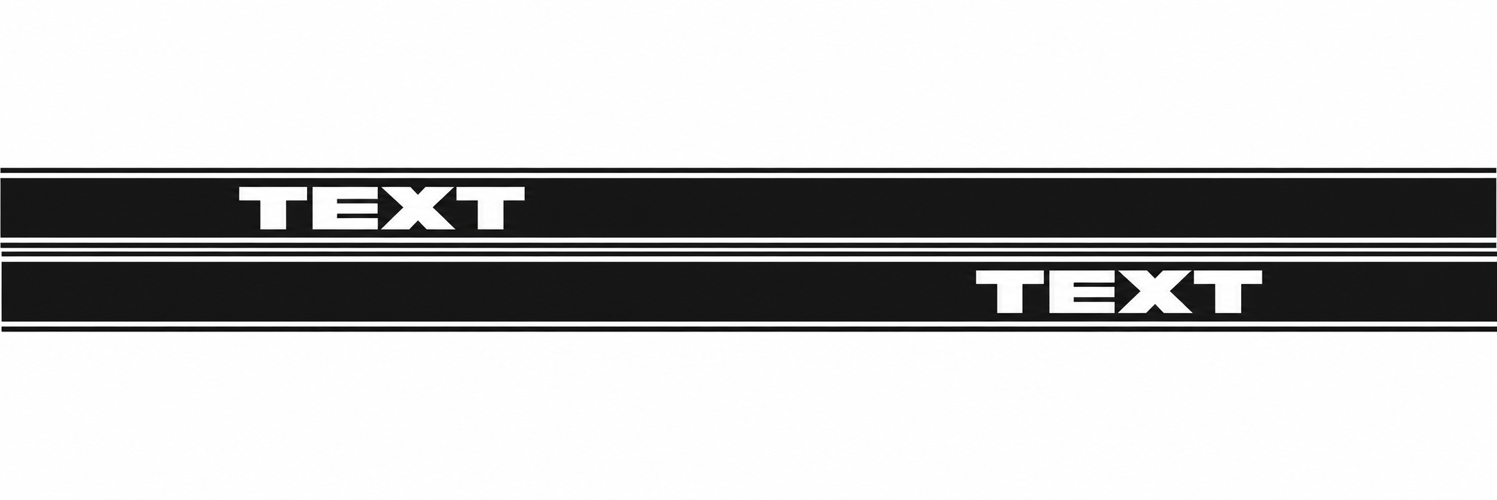 Custom Text Side Stripes Graphic Stickers Decals for Dodge most years models