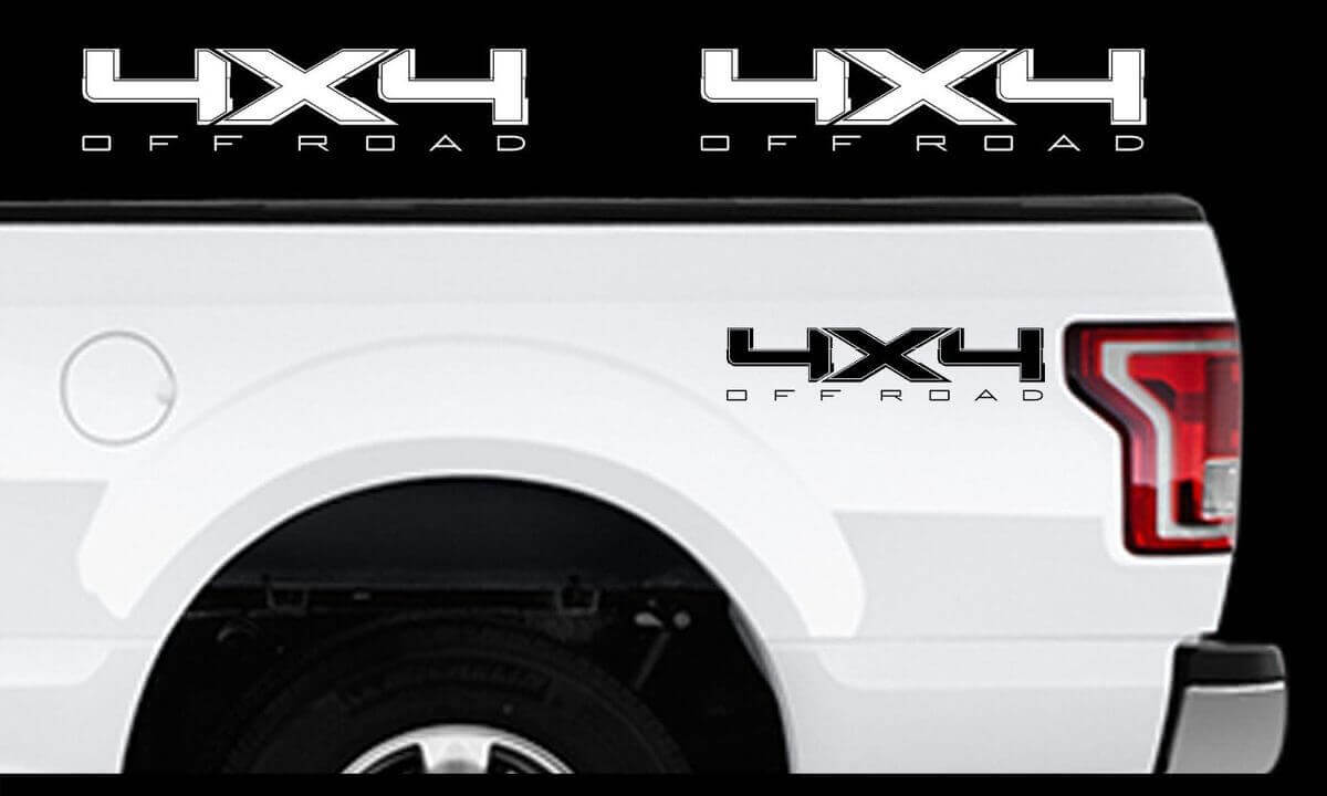 4x4 Off Road Side Vinyl Decal Set For Musclecar F-150 2009-2016 