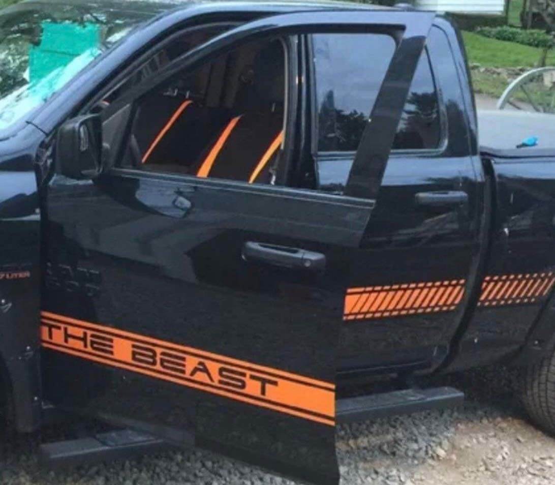 Racing Stripes Vinyl Stickers Both Sides fits Dodge Ram 1500 5.7 L