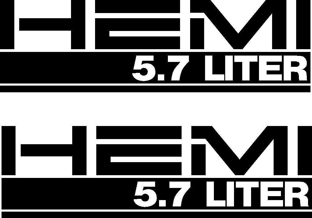 DODGE HEMI 5.7 LITER Vinyl Aufkleber x2 STÜCK