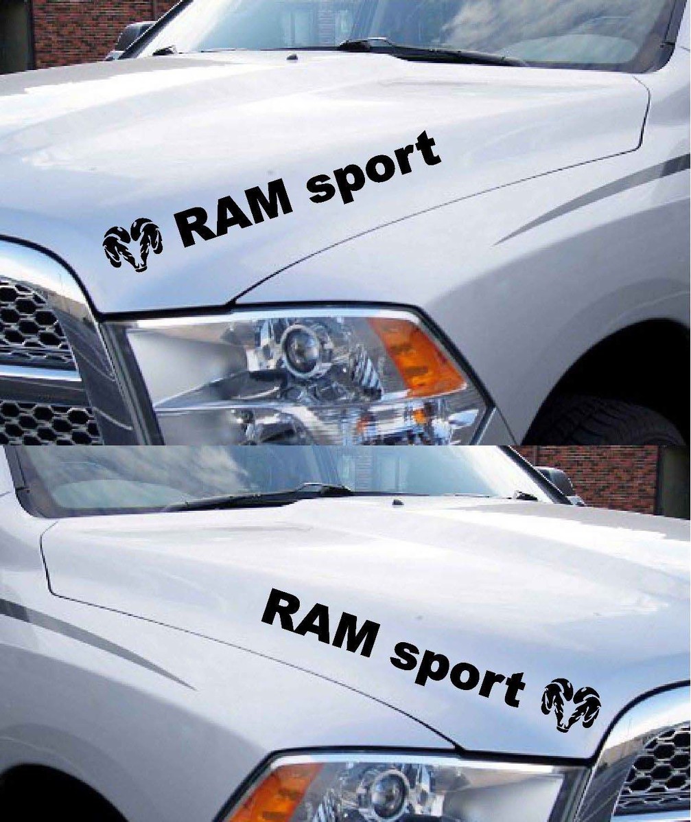 Dodge Ram Hemi Sport 1500 2500 Hood Vinyl Decals Racing Stripes Mopar Rebel RT Now