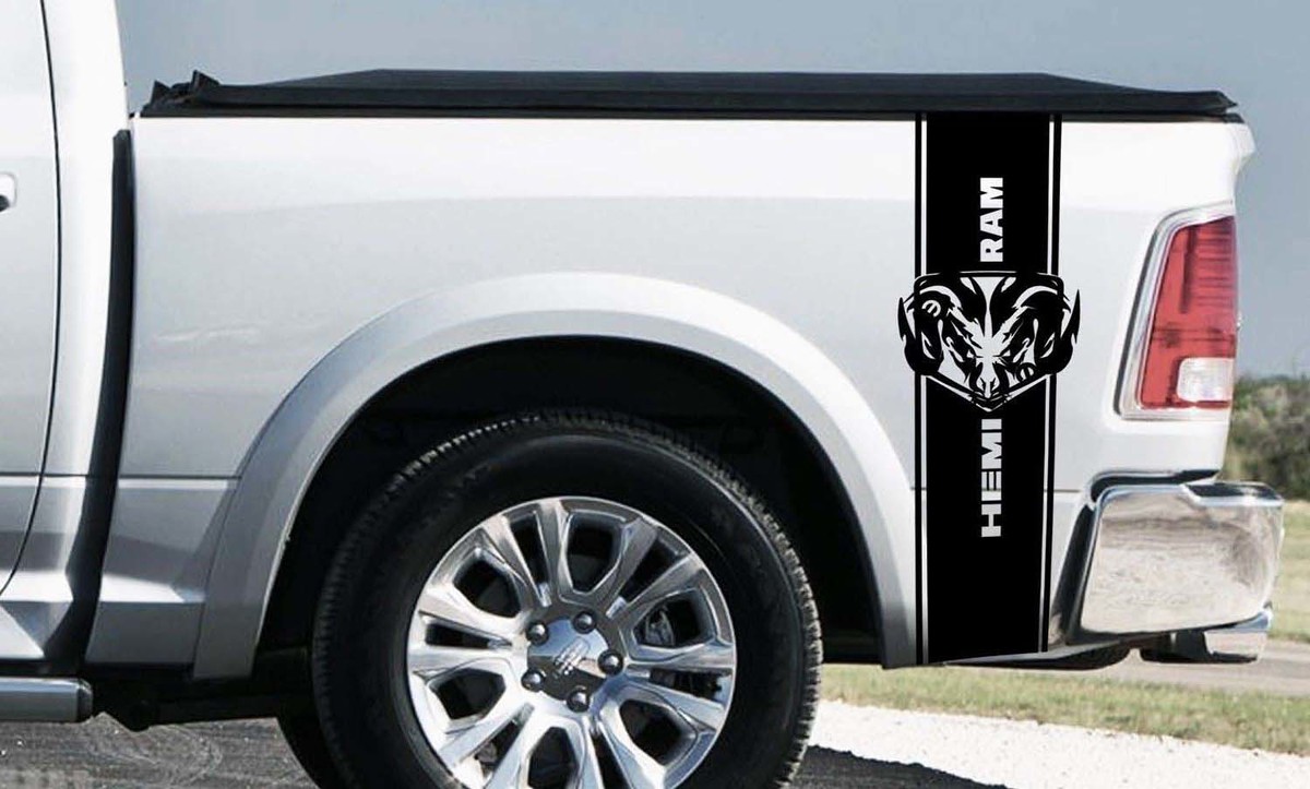 Dodge Ram 1500 RT HEMI Truck Bed Box graphic Stripe decal sticker custom mopar