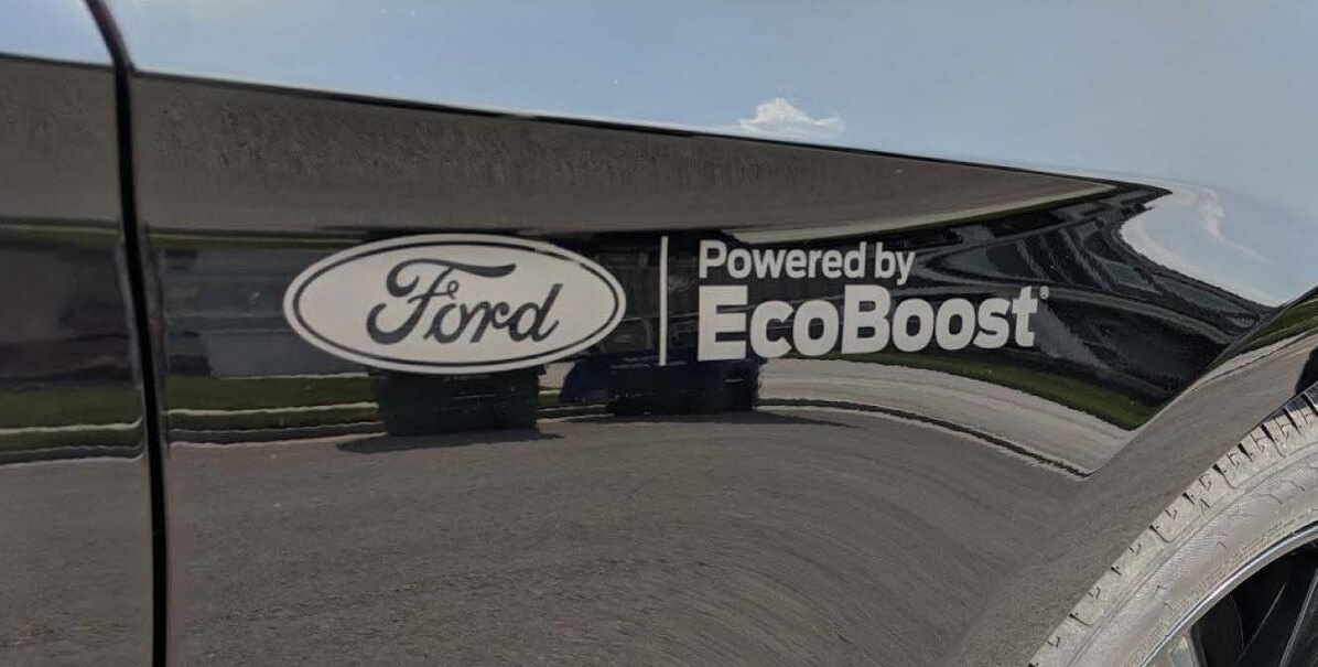 Powered By Ecoboost Fender Decal Vinyl Sticker Graphic for Ford Mustang 2010-2020