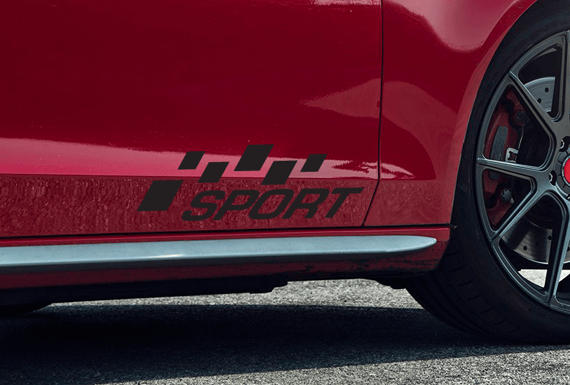 Sport Checkered Flag Side Vinyl Decal Sticker For Cars