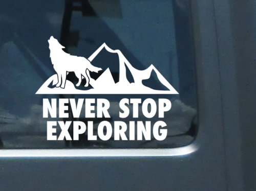 Nunca dejes de explorar la etiqueta de la montaña calcomanías emblema Chevy Silverado GMC Sierra
