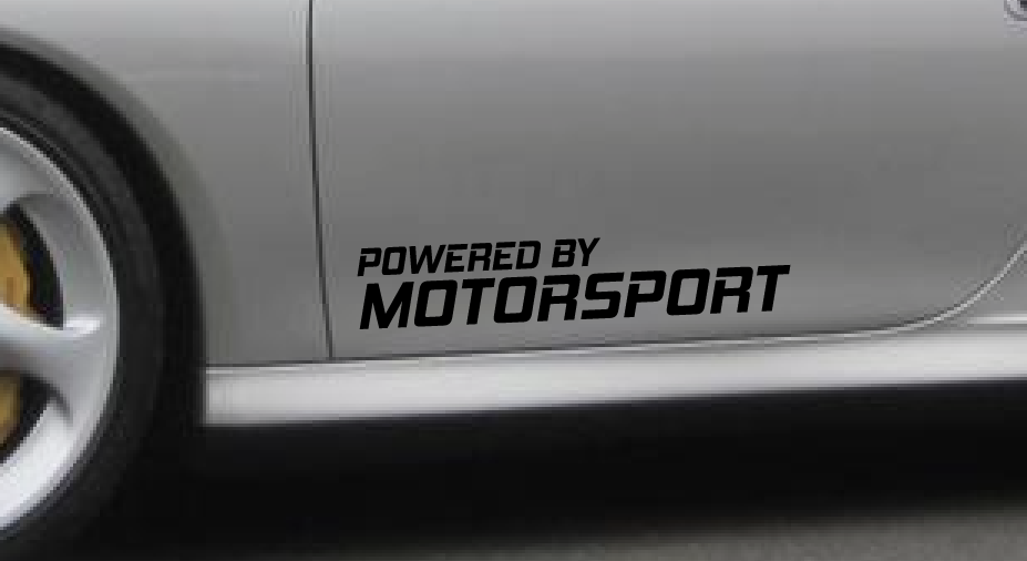 Powered By Motorsport Aufkleber Aufkleber Vinyl Rennwagen Emblem Fit Porsche 996 PT16