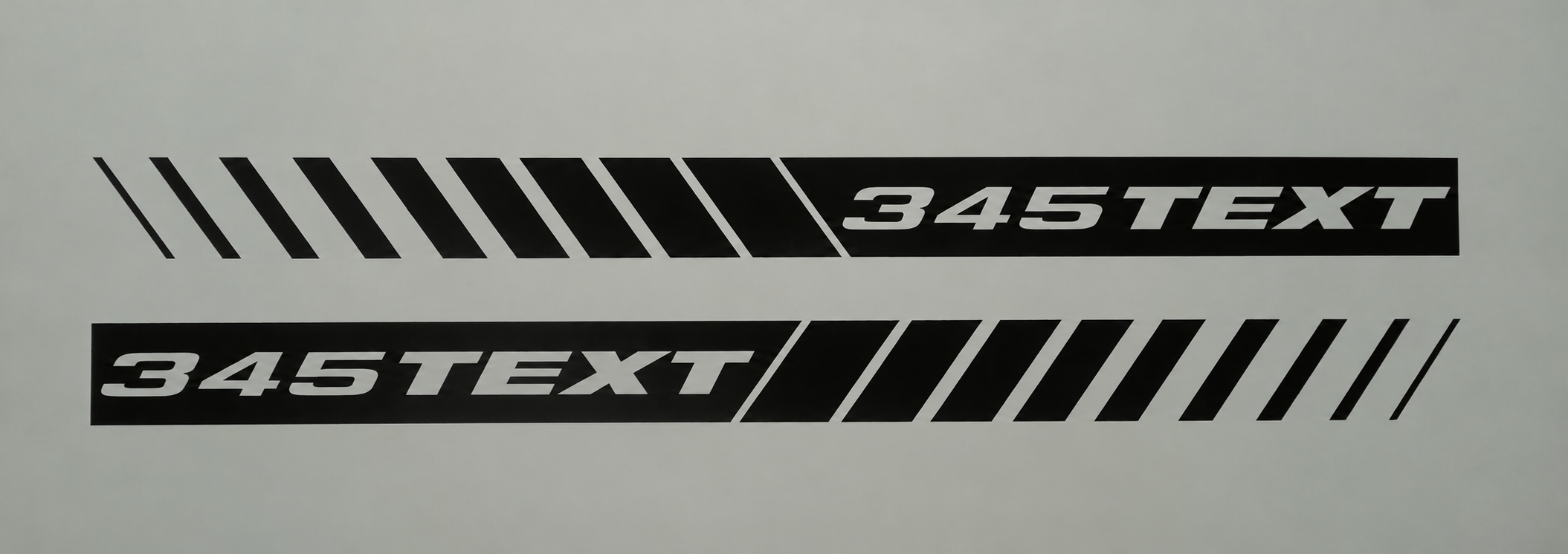 345 Hemi Style Custom TEXT Linear Stripes Hood Vinyl Decal Sticker for Dodge Charger