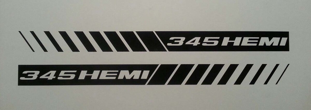 Strobe Hood Stripes Decals for Dodge Ram 5.7 & Charger SRT8