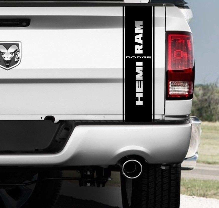 Dodge Ram 1500 RT HEMI Truck Bed Box graphic Stripe decal sticker tailgate door