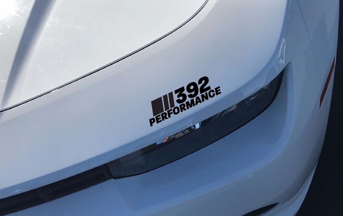 392 Performance Scheinwerfer Aufkleber Aufkleber Dodge Challenger Ladegerät HEMI SRT Schwarz