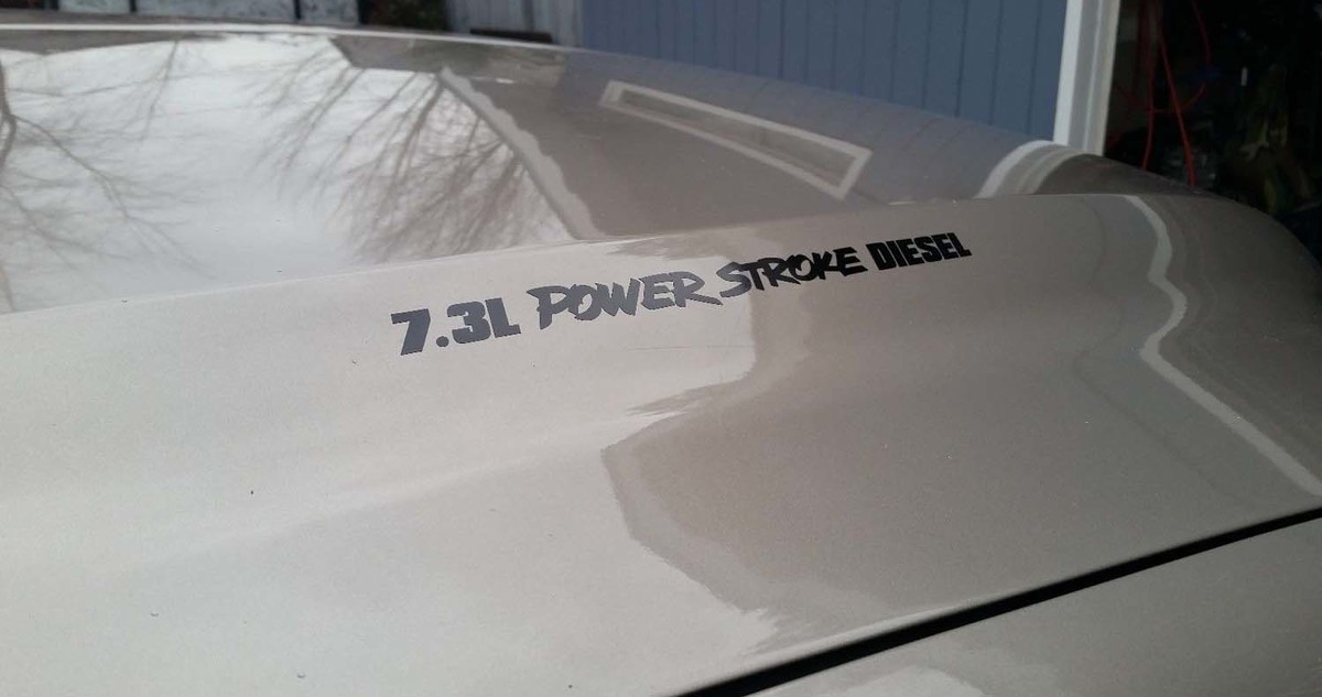 PowerStroke Power Stroke Turbo Diesel Hood Engine decals Pair Ford F250 F350 V8