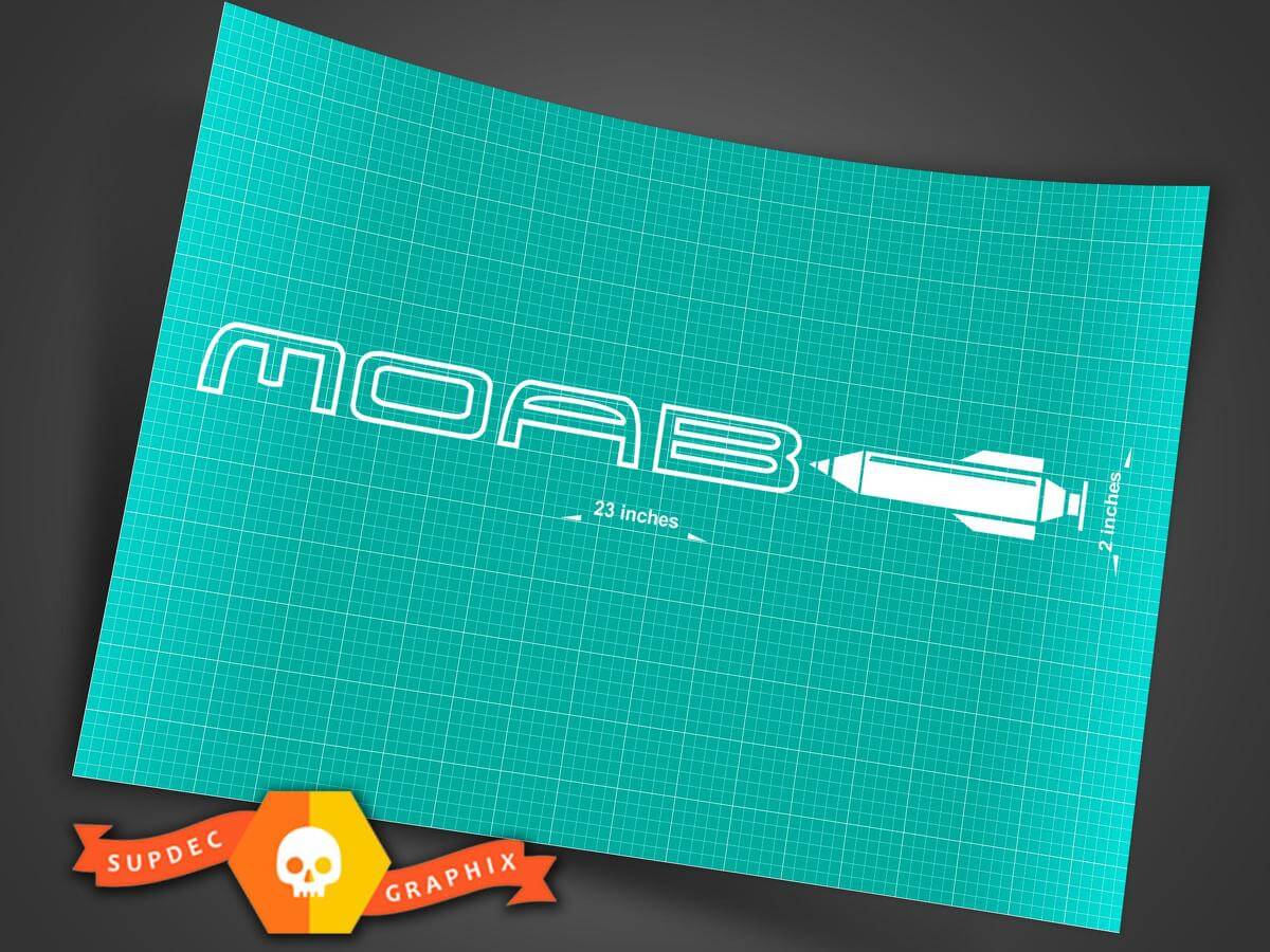 Moab Wrangler Hood Fender Decal Stickers 2 for Jeep TJ JK CJ YJ Rubicon