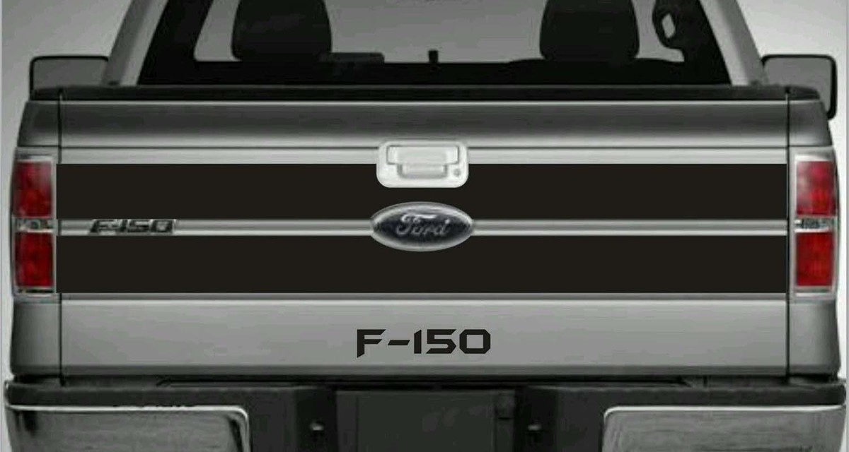 Ford F -150 Tailgate Blackout Style Decal Vinyl Stripes 2009-2014 Avery + Text