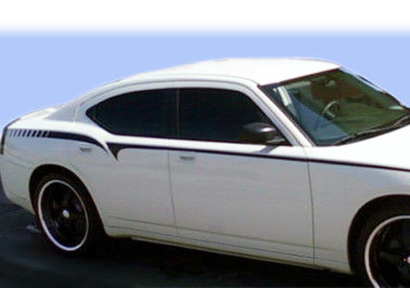 Bodyline Accent Side Stripes Vinyl Decals for Dodge Charger 2006-2010