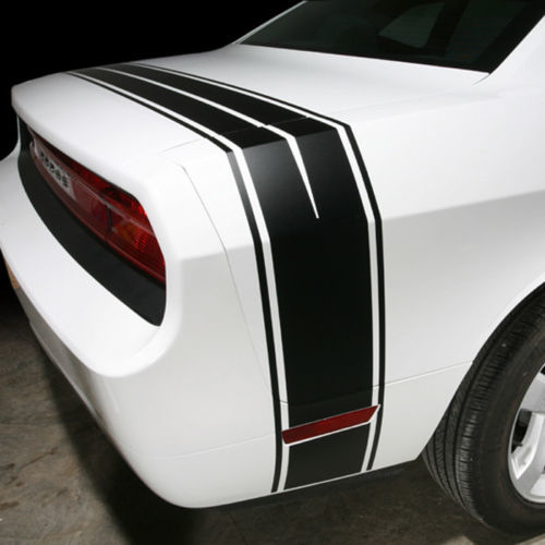 2008-2014 Dodge Challenger Rear Trunk Quarter Panel Side Stripes Decals Rally