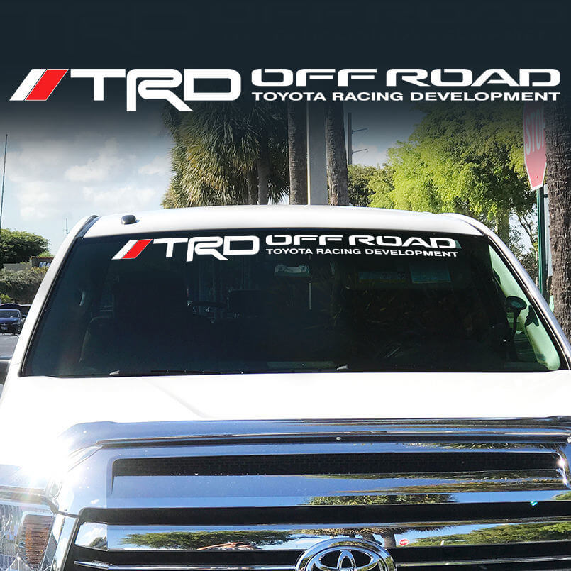 TRD Style Off Road Windshield Banner Decal for Toyota Tacoma Tundra