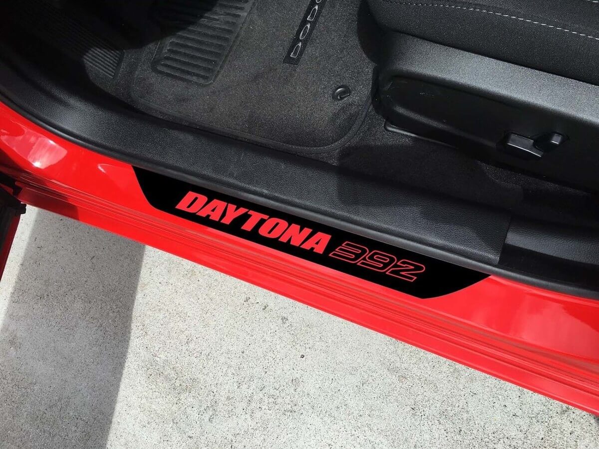 392 Daytona Door Sill Vinyl Decals for Dodge Charger Daytona