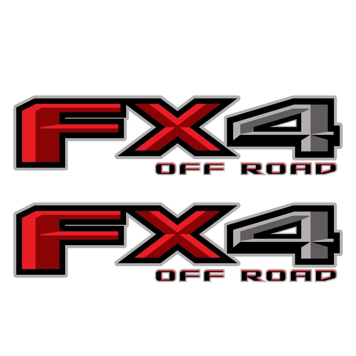 Set of 2: 2018 Ford F-150 FX4 off road vinyl Sticker Decal for pickup truck bedside