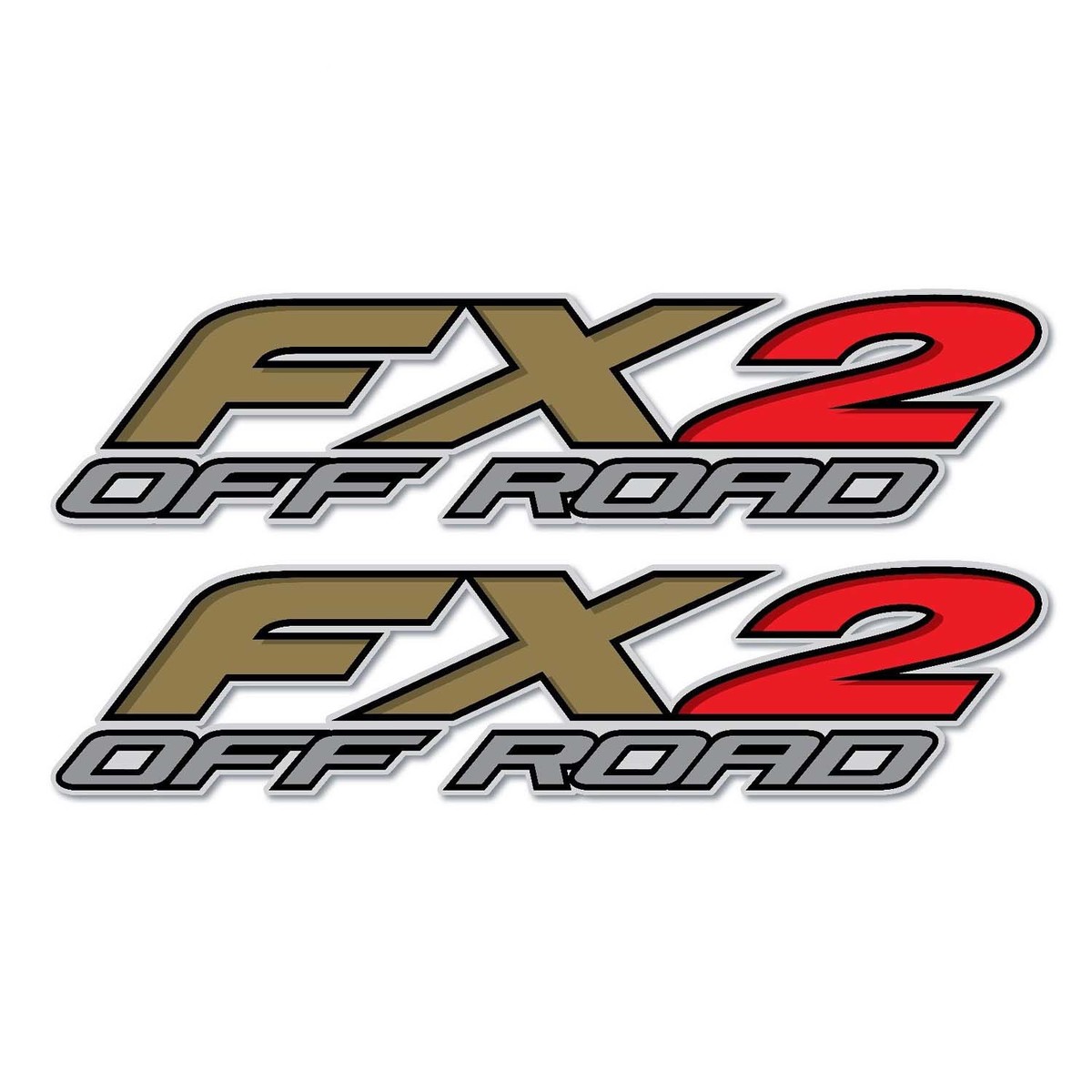 Set of 2: FX2 Off Road truck bed side vinyl decal sticker auto car