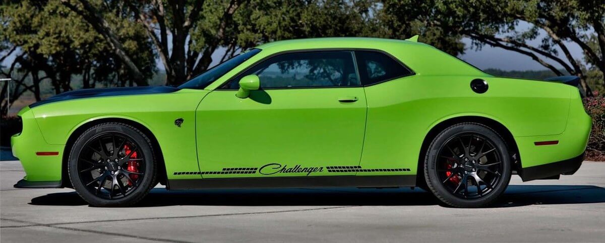 Side Rocker Panel Vinyl Graphics Decals Kit for Dodge Challenger