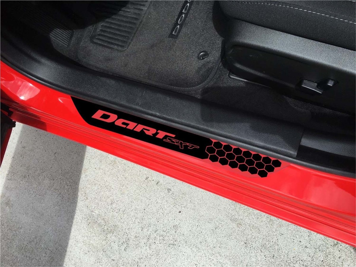 4X Dodge Dart SXT Vinyl Einstiegsleisten Aufkleber 2013 - 2018 Turbo GT Limited Rallye