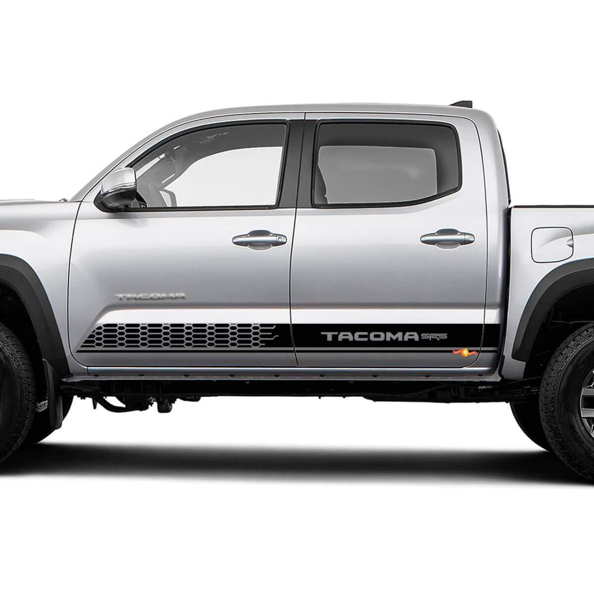 Checkered Door Side Stripes Vinyl Decals Graphics Sticker Kit For Toyota Tacoma